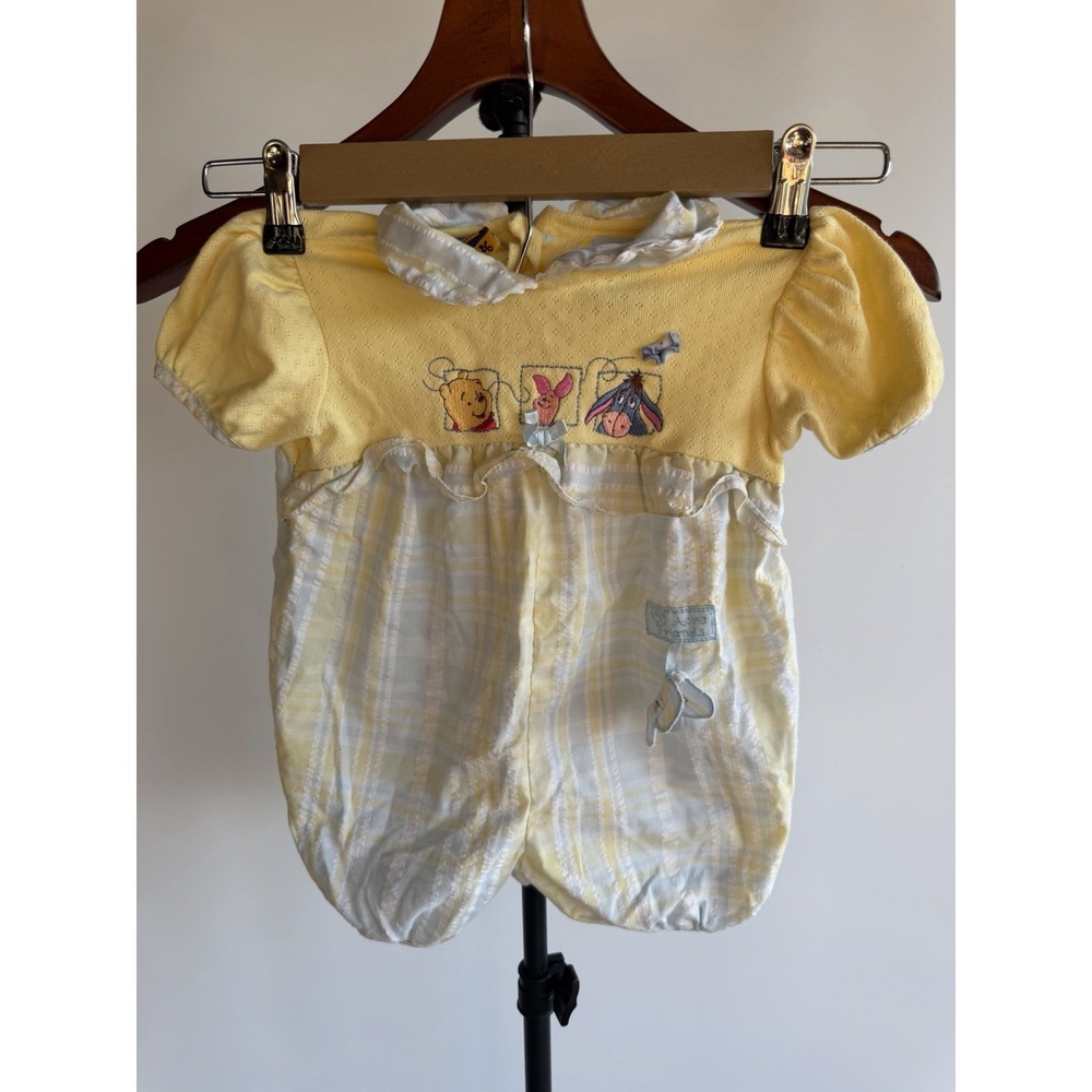 Vintage 90s Disney 100 Acre Collection Pooh & Friends Romper Button Rare 12 M